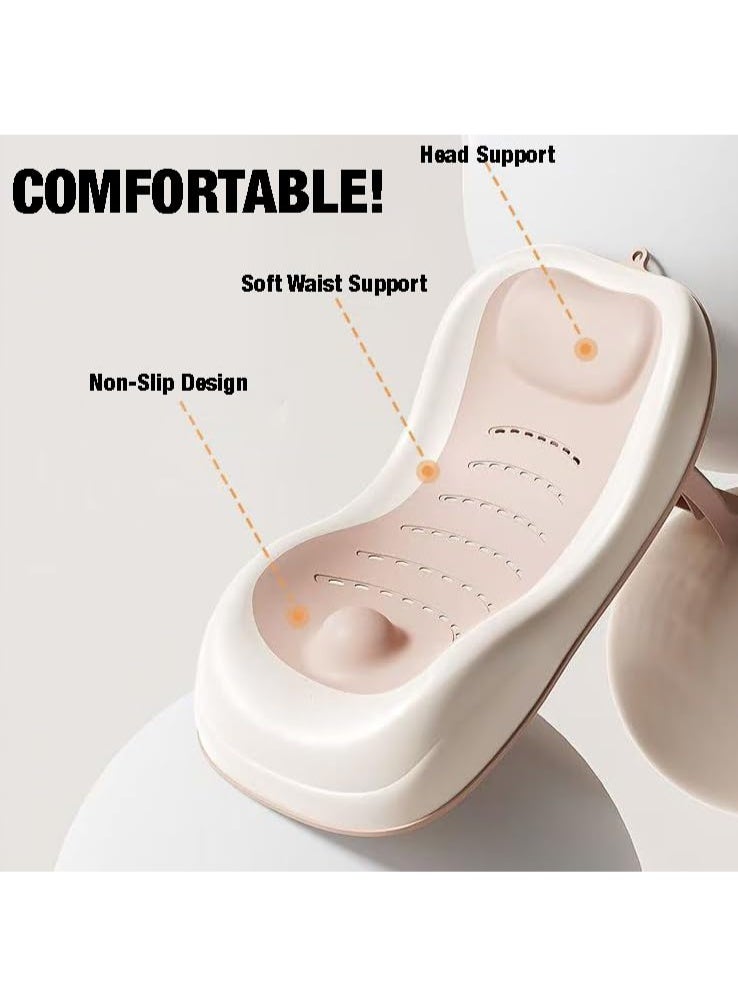 Baby Bath Support, Foldable Infant Bathtub for Newborn Babies 0-6 Months, Soft Sink Baby Bath Tub (Pink) - Image 3